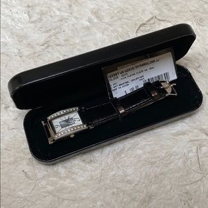 Black leather band Furla watch